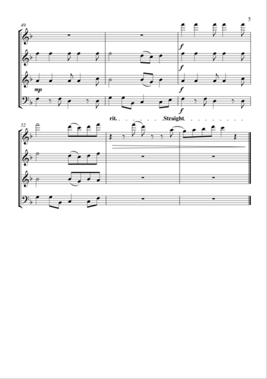 Always Look On The Bright Side Of Life Woodwind Quartet scores gallery preview page 6