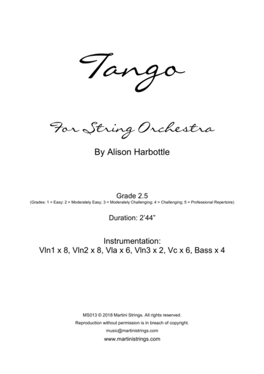 Tango, for String Orchestra image number null