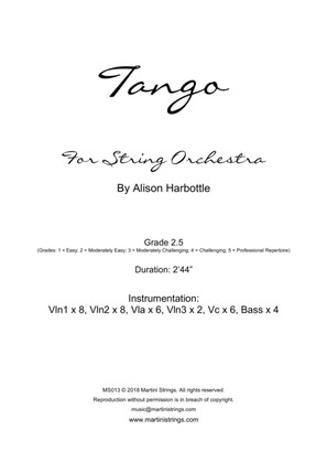 Tango, for String Orchestra