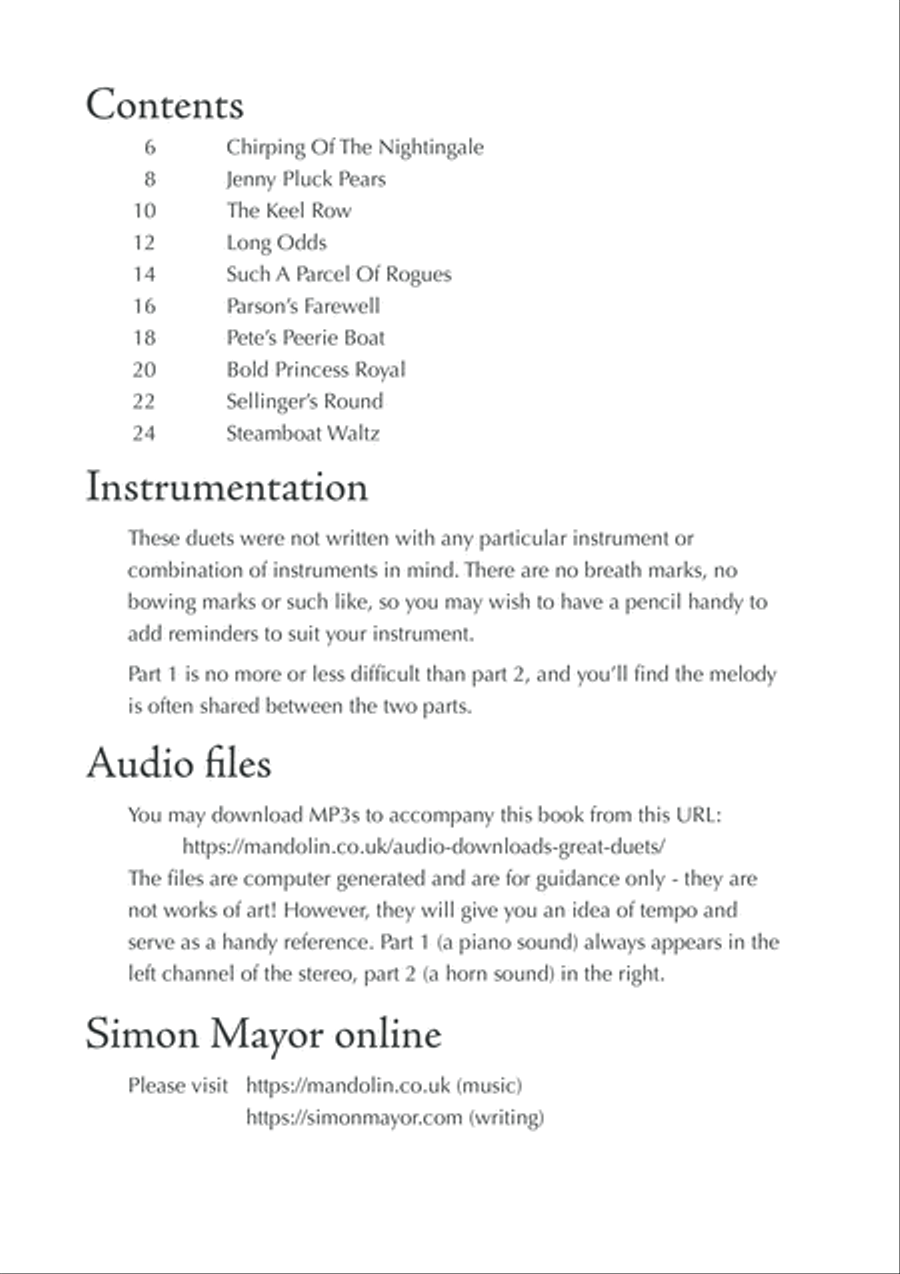 Great Duets: 10 Traditional Tunes (alto clef) Set of Parts scores gallery preview page 3