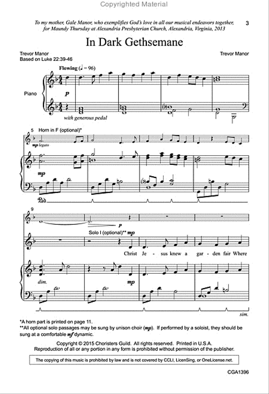 In Dark Gethsemane In Dark Gethsemane 2-Part scores gallery preview page 2