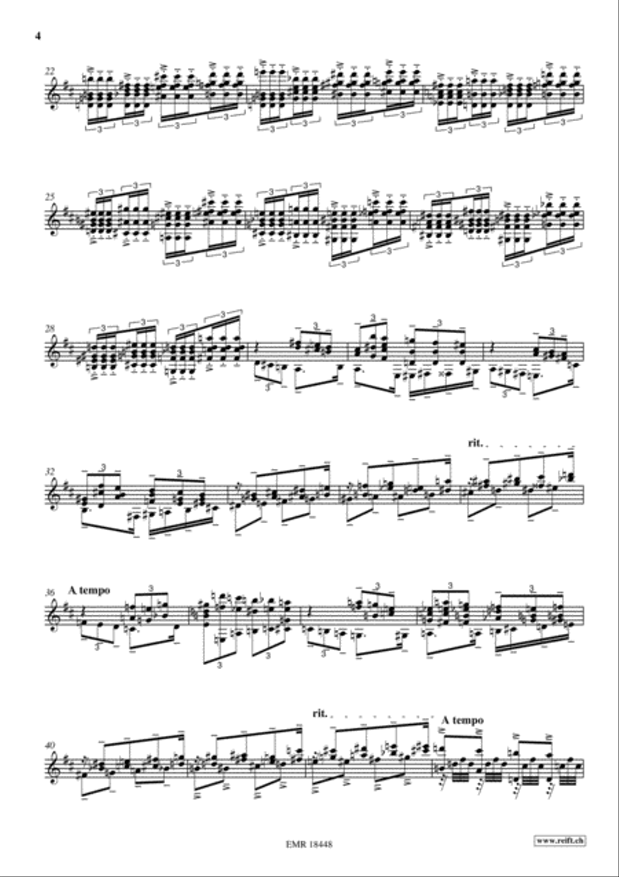 Etude Transcendante No. 11 Classical Guitar scores gallery preview page 4