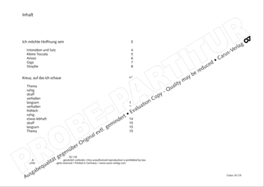 Two Organ Works (Zwei Orgelstucke) Organ scores gallery preview page 3