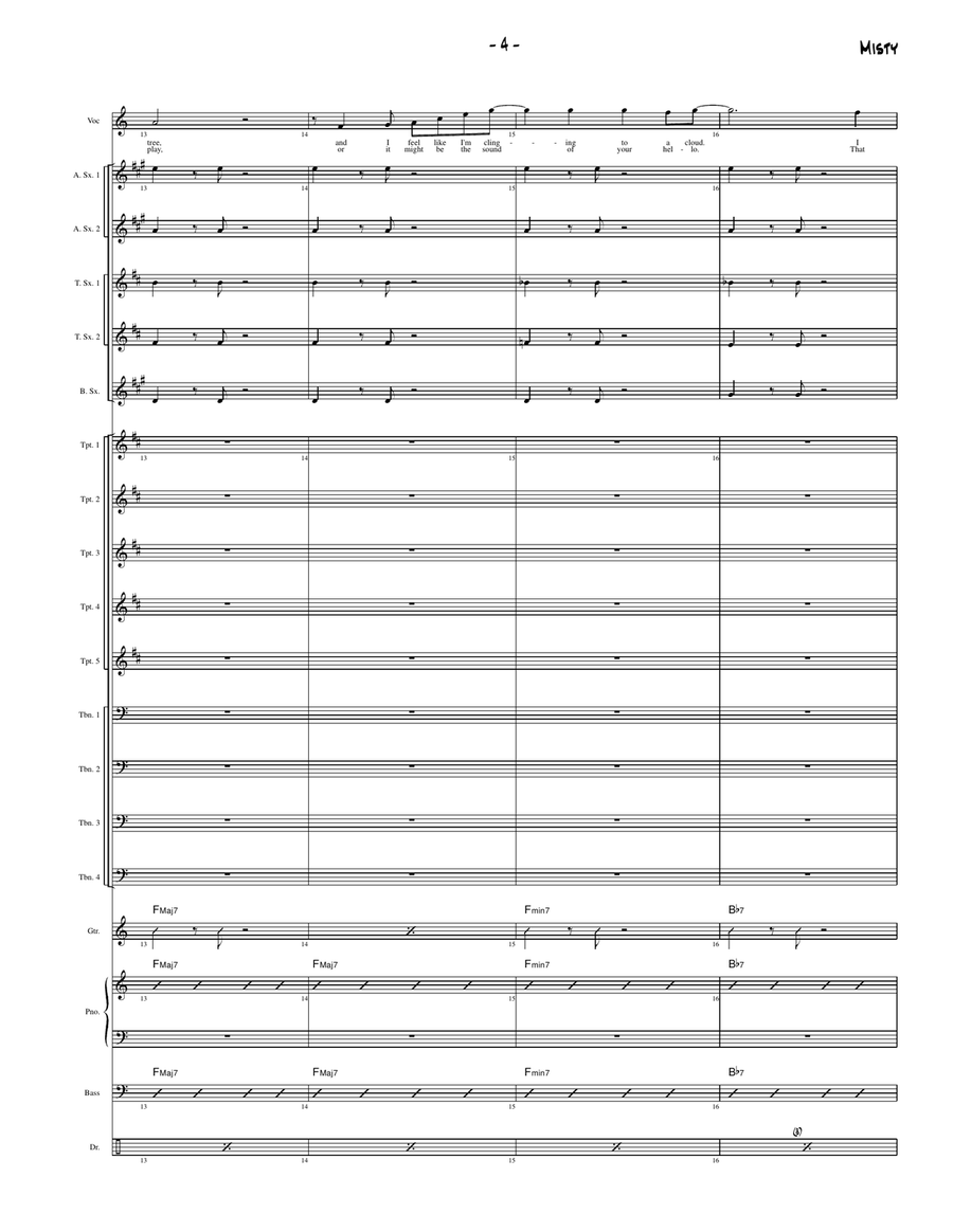 Misty Jazz Ensemble scores gallery preview page 5