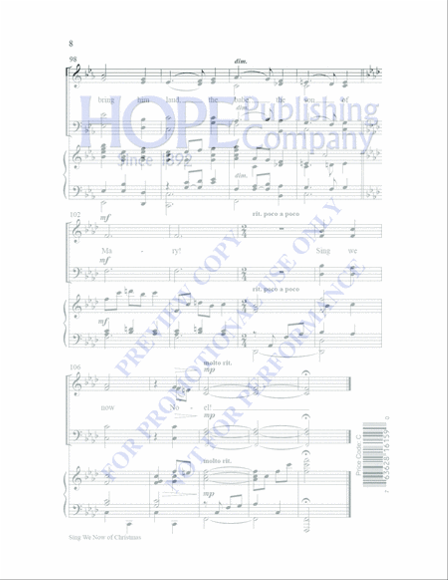 Sing We Now of Christmas Sing We Now of Christmas 4-Part scores gallery preview page 7