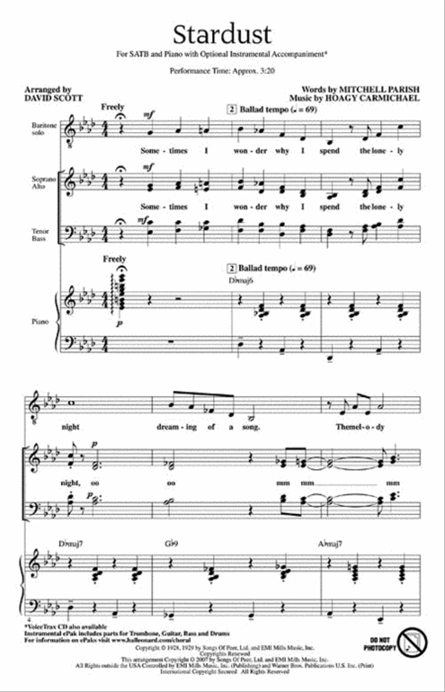 Stardust 4-Part scores gallery preview page 2