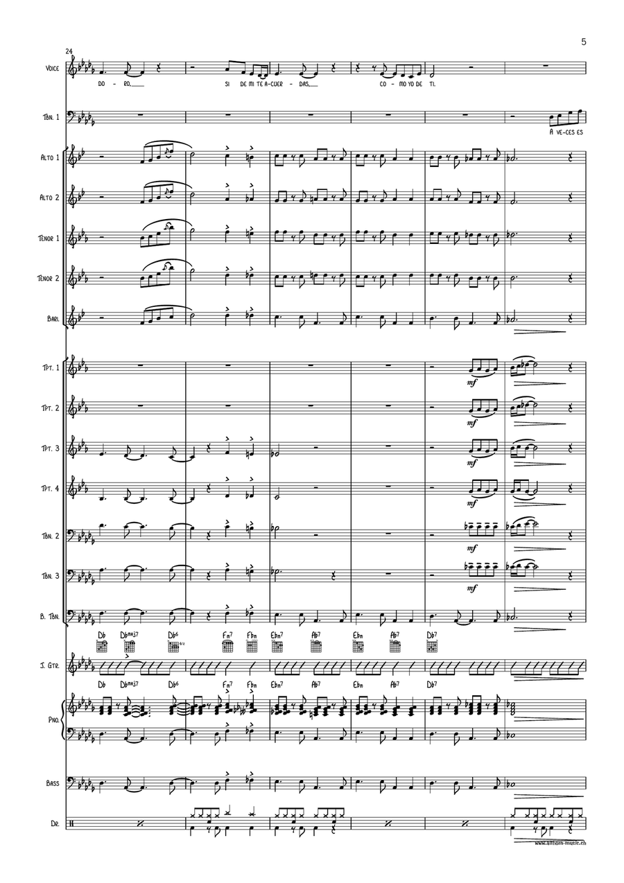 Munequita Linda Jazz Ensemble scores gallery preview page 5