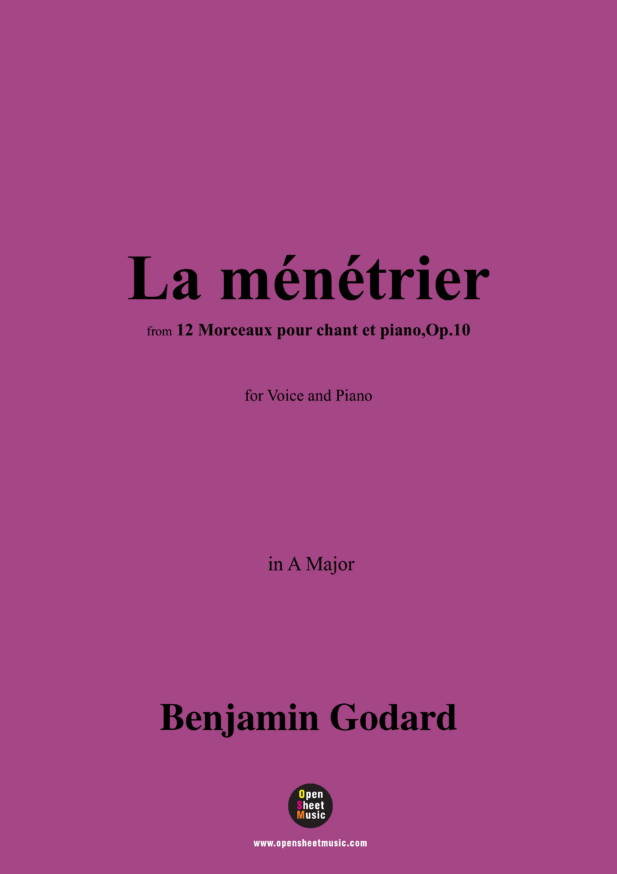 B. Godard-La ménétrier,in A Major,Op.10 No.6 Voice scores gallery preview page 1