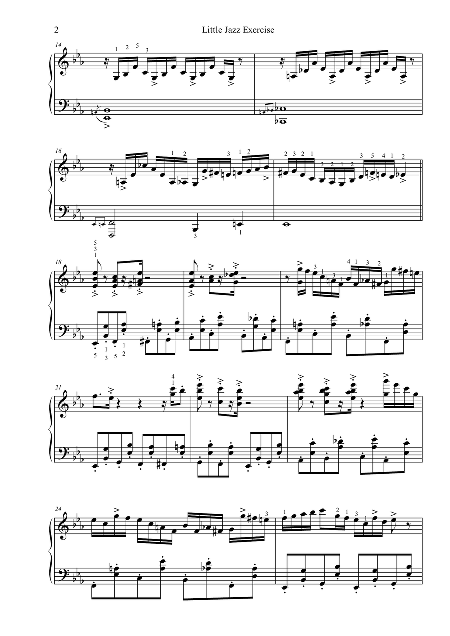 A Little Jazz Exercise Piano Method scores gallery preview page 2
