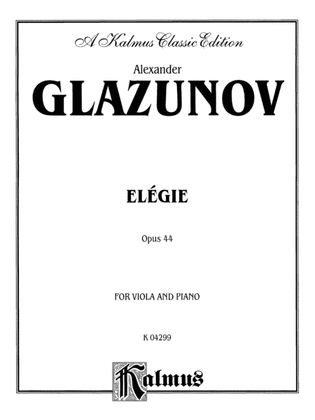 Book cover for Glazunov: Elégie for Viola, Op. 44