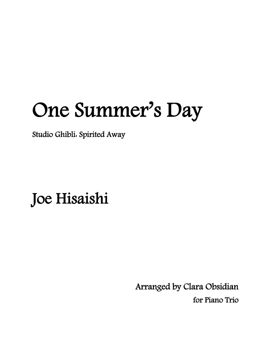 One Summer's Day Piano Trio scores gallery preview page 1