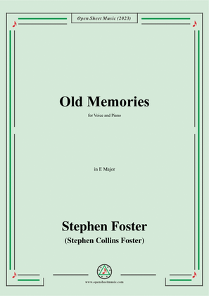 Book cover for S. Foster-Old Memories,in E Major