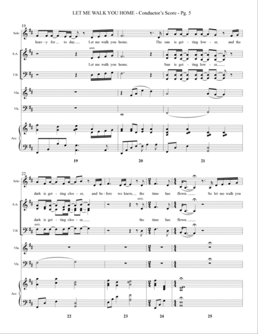 Let Me Walk You Home - Full Score Choir scores gallery preview page 5