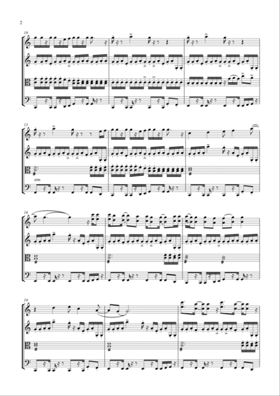 Come On Eileen String Quartet scores gallery preview page 2