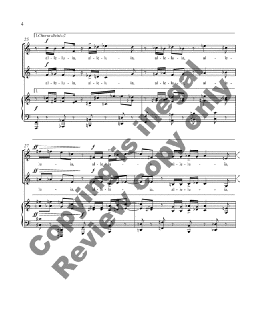 Alleluia Alleluia 3-Part scores gallery preview page 4