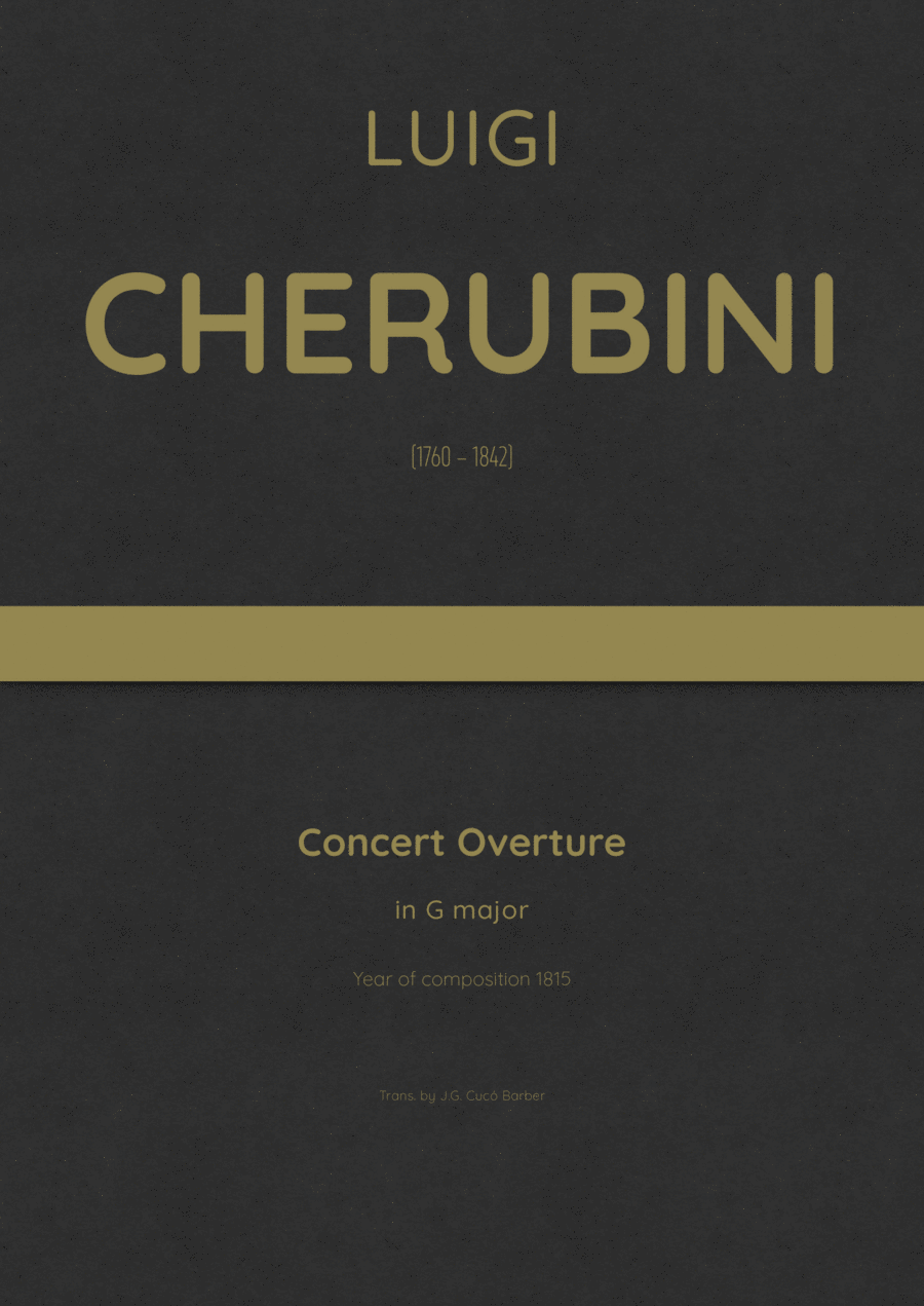 Cherubini - Concert Overture in G major Full Orchestra scores gallery preview page 1