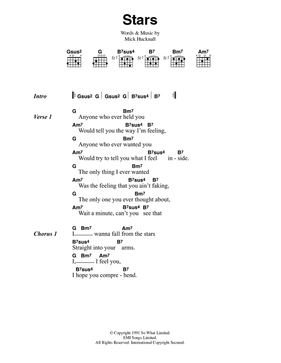 Stars Stars Acoustic Guitar scores gallery preview page 1