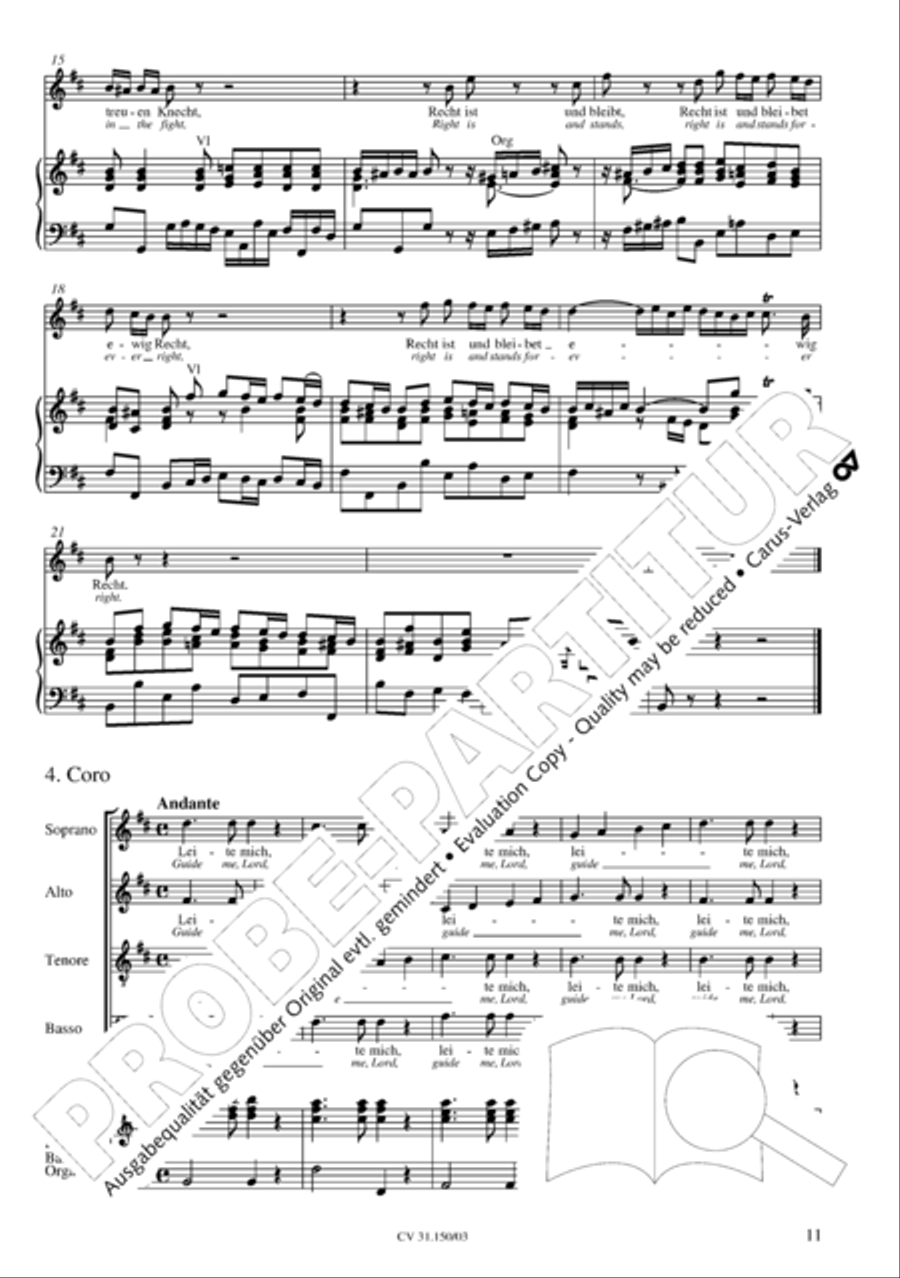 O my Lord, I long for thee (Nach dir, Herr, verlanget mich) 4-Part scores gallery preview page 12