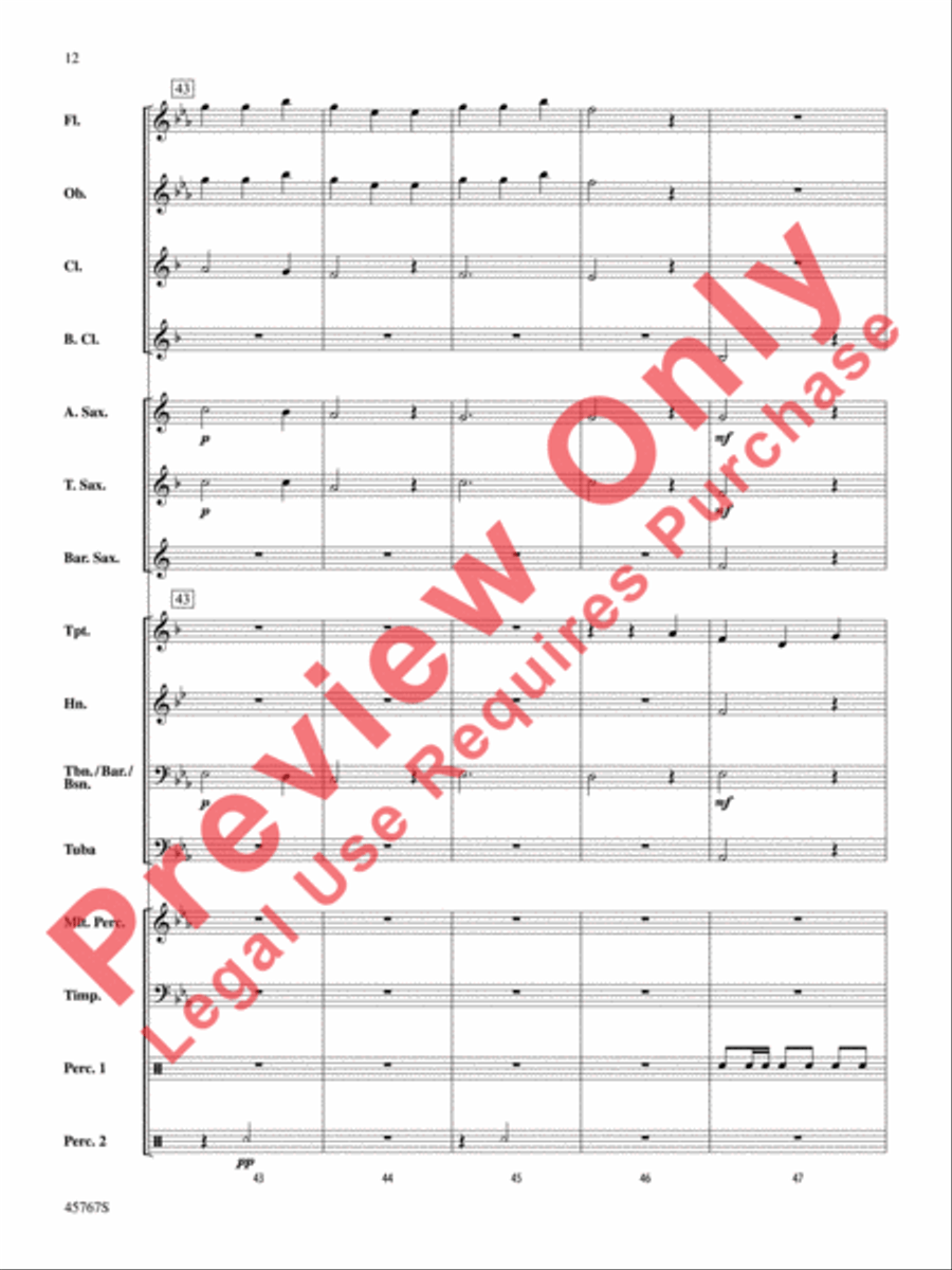A Festival Chime A Festival Chime Concert Band scores gallery preview page 13
