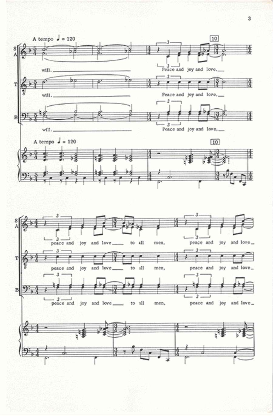 Peace and Joy and Love Peace and Joy and Love Divisi scores gallery preview page 3