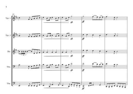 Russian Federation National Anthem ''Hymne National de Russe'' for Brass Quintet image number null