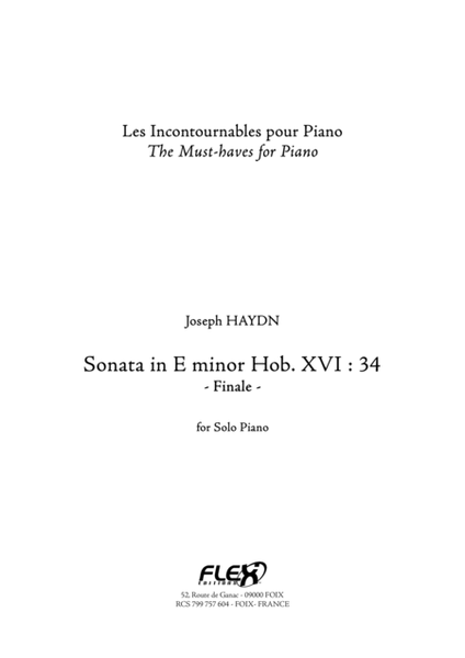 Sonata in E minor Hob. XVI:34 - Finale image number null