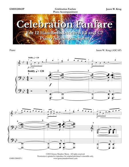 Celebration Fanfare (piano accompaniment to 12 bell version) image number null