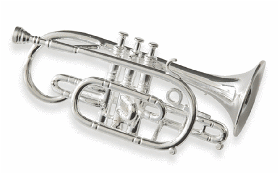 Silver brooch : major cornet