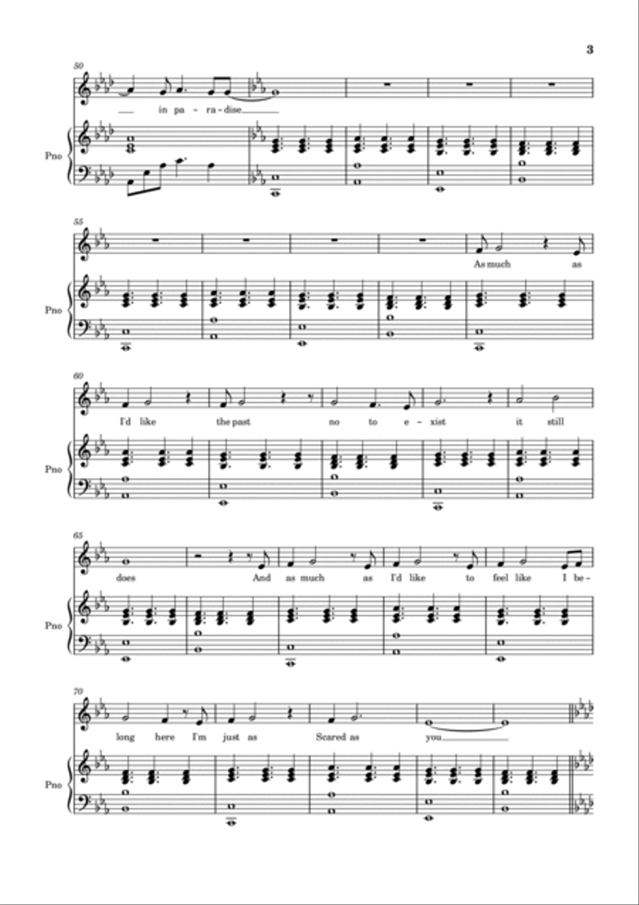 Lost In Paradise Voice scores gallery preview page 3
