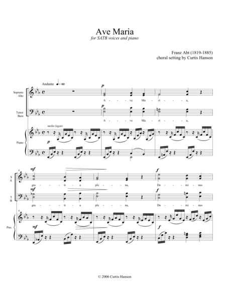 Ave Maria (SATB) image number null