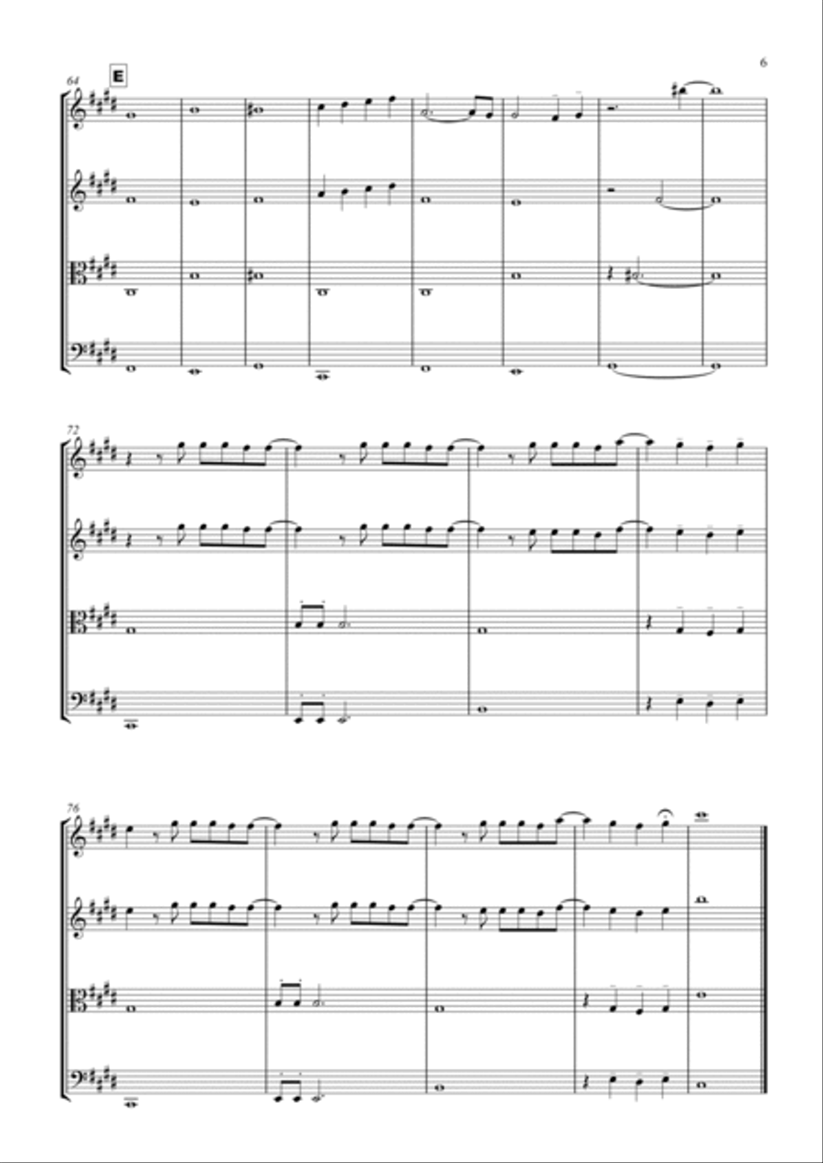 Bring Me To Life String Quartet scores gallery preview page 6