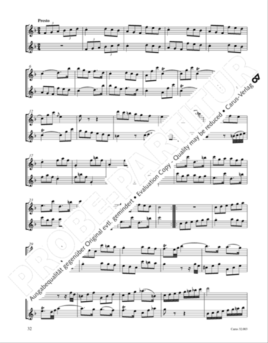 Gesamtausgabe Band 3 (Kammermusik: Duette, Solo- und Triosonaten) Score scores gallery preview page 53