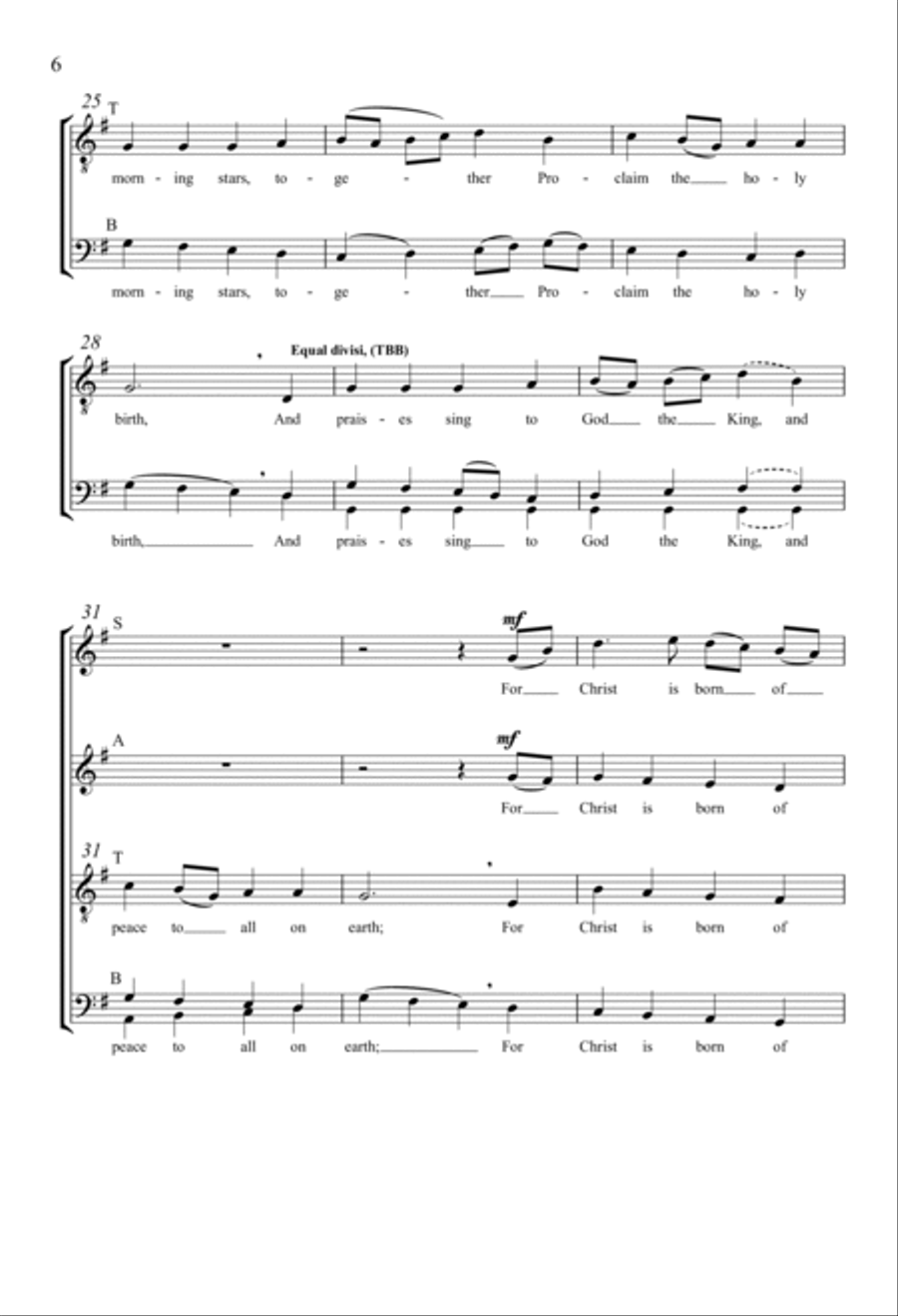 O Little Town Of Bethlehem 4-Part scores gallery preview page 4