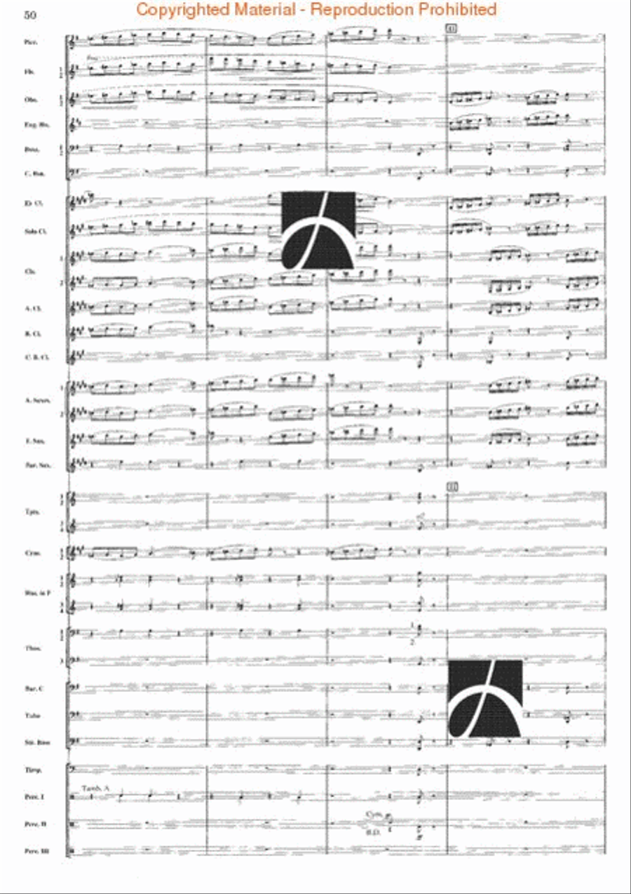 Belkis, Regina Di Saba (Part II) Concert Band scores gallery preview page 50