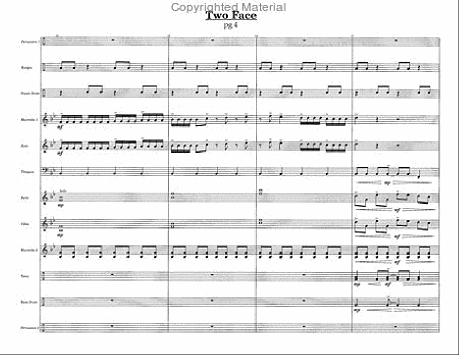 Two Face Percussion Ensemble scores gallery preview page 5