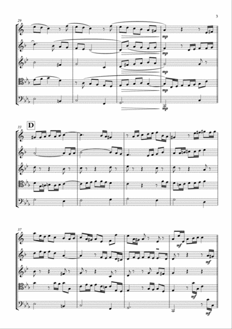 Passacaglia and Fugue in C Minor by J. S. Bach - BRASS QUINTET Brass Quintet scores gallery preview page 5