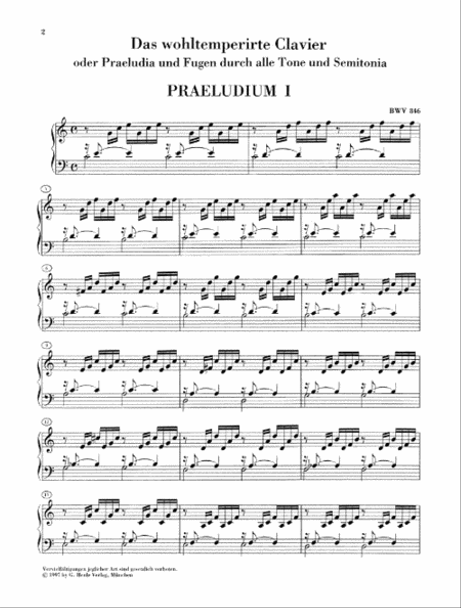 Well-Tempered Clavier BWV 846-869 Part I Piano Solo scores gallery preview page 2