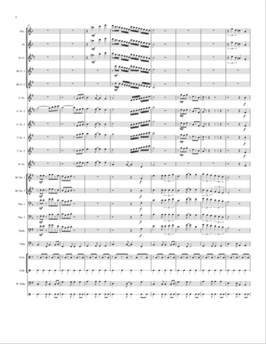 Fantasia de Adolescente (bolero) Concert Band scores gallery preview page 6