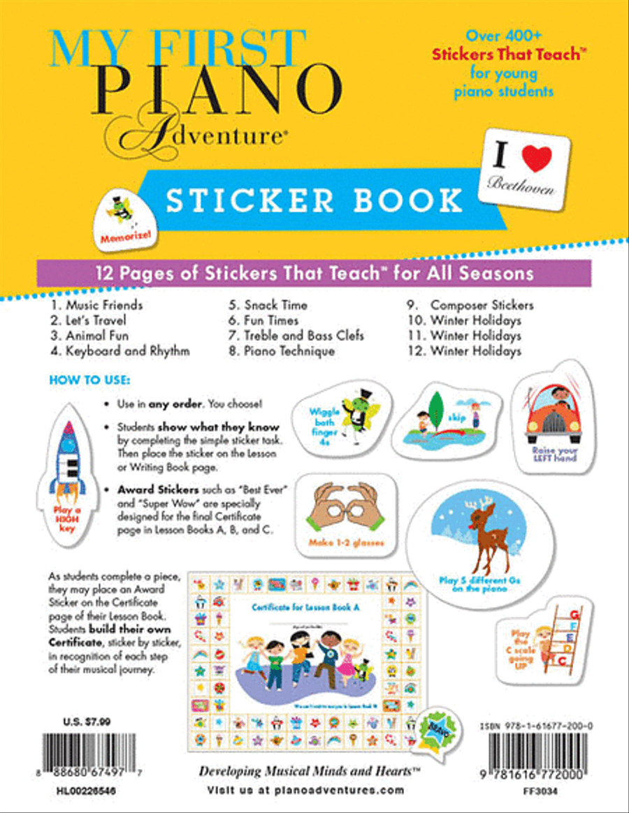 My First Piano Adventure Sticker Book Piano Method scores gallery preview page 5