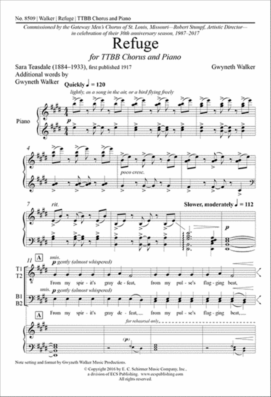 Refuge Refuge TTBB scores gallery preview page 1