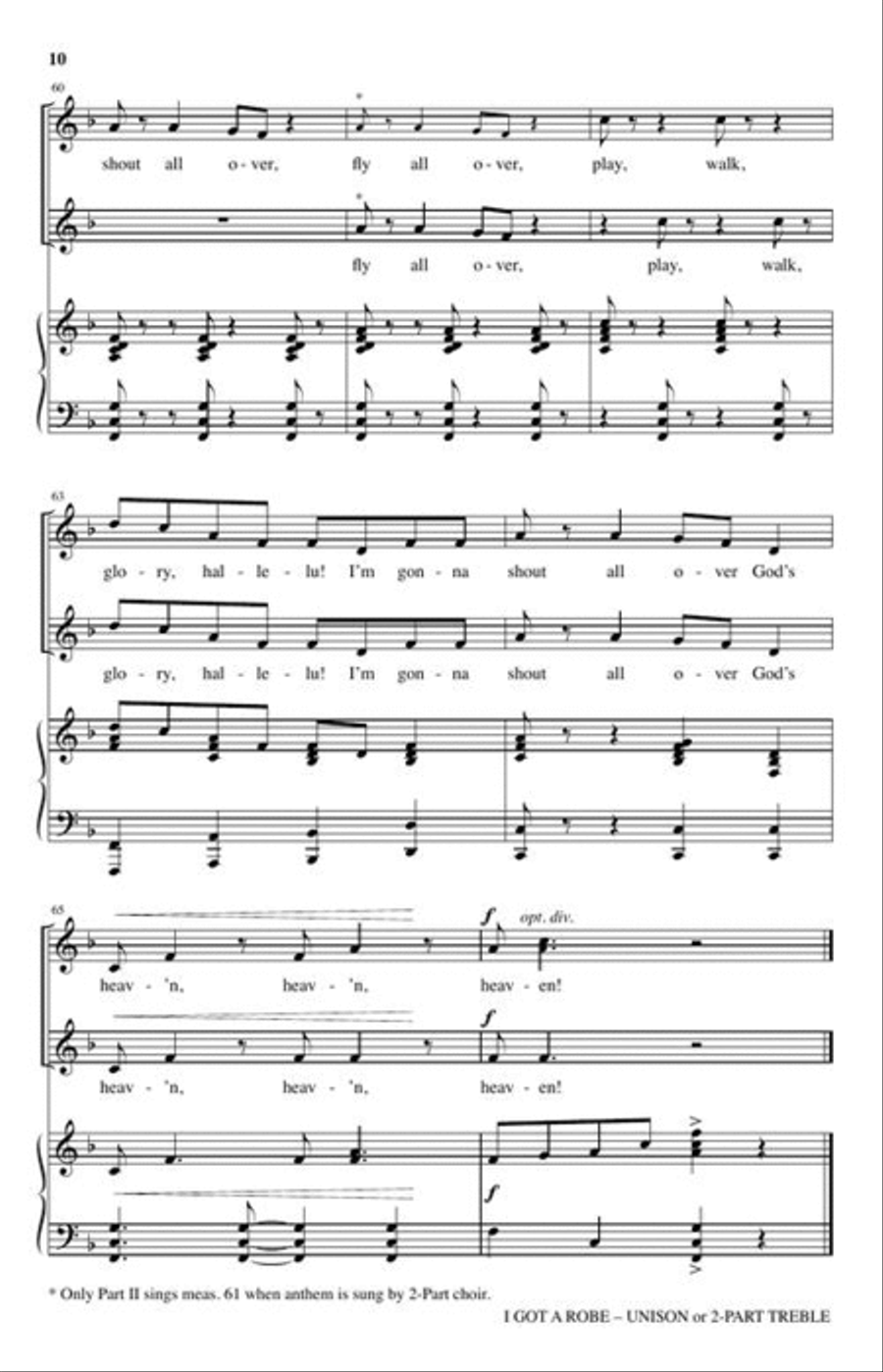 I Got a Robe Unison Choir scores gallery preview page 5
