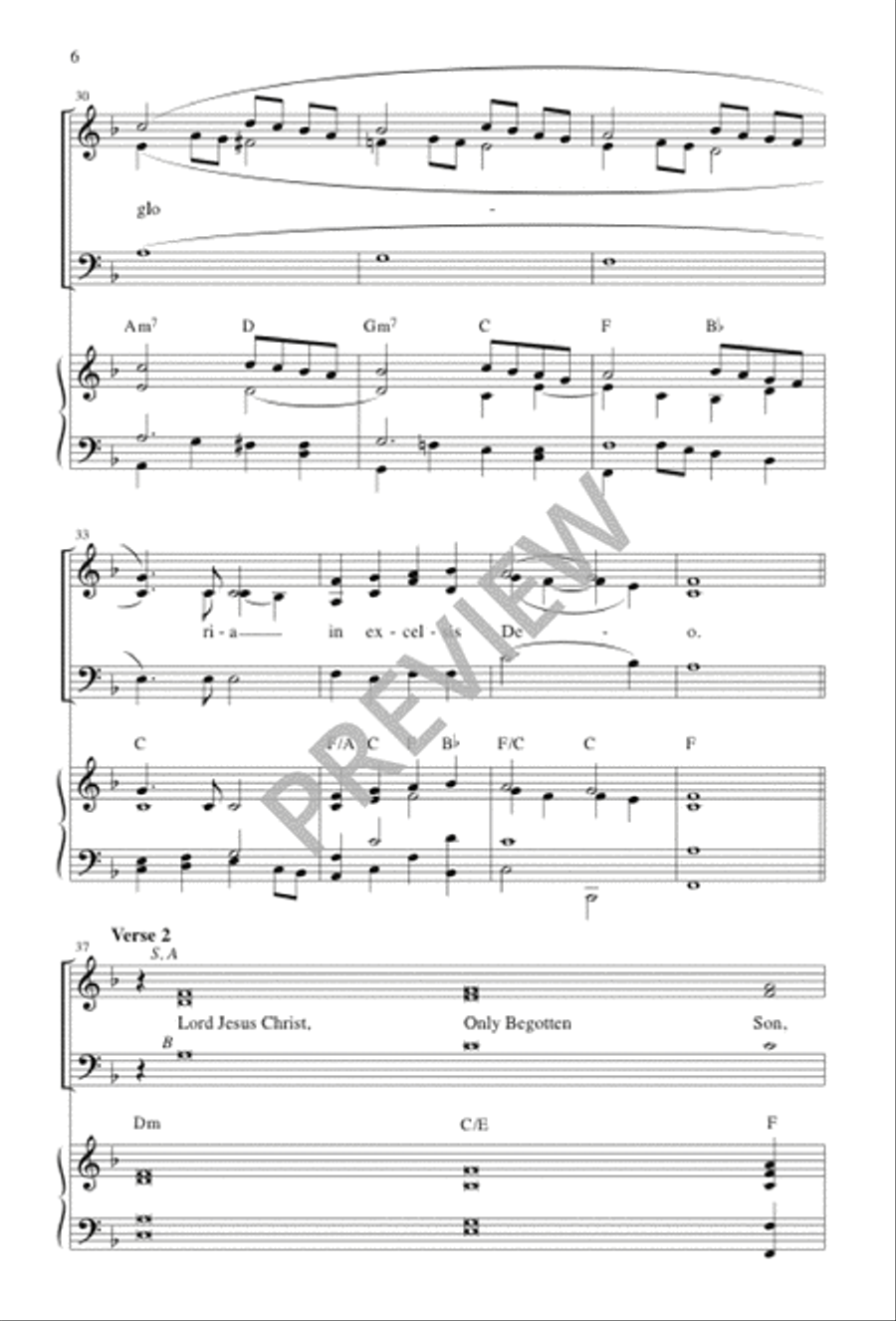 Christmas Gloria 3-Part scores gallery preview page 7