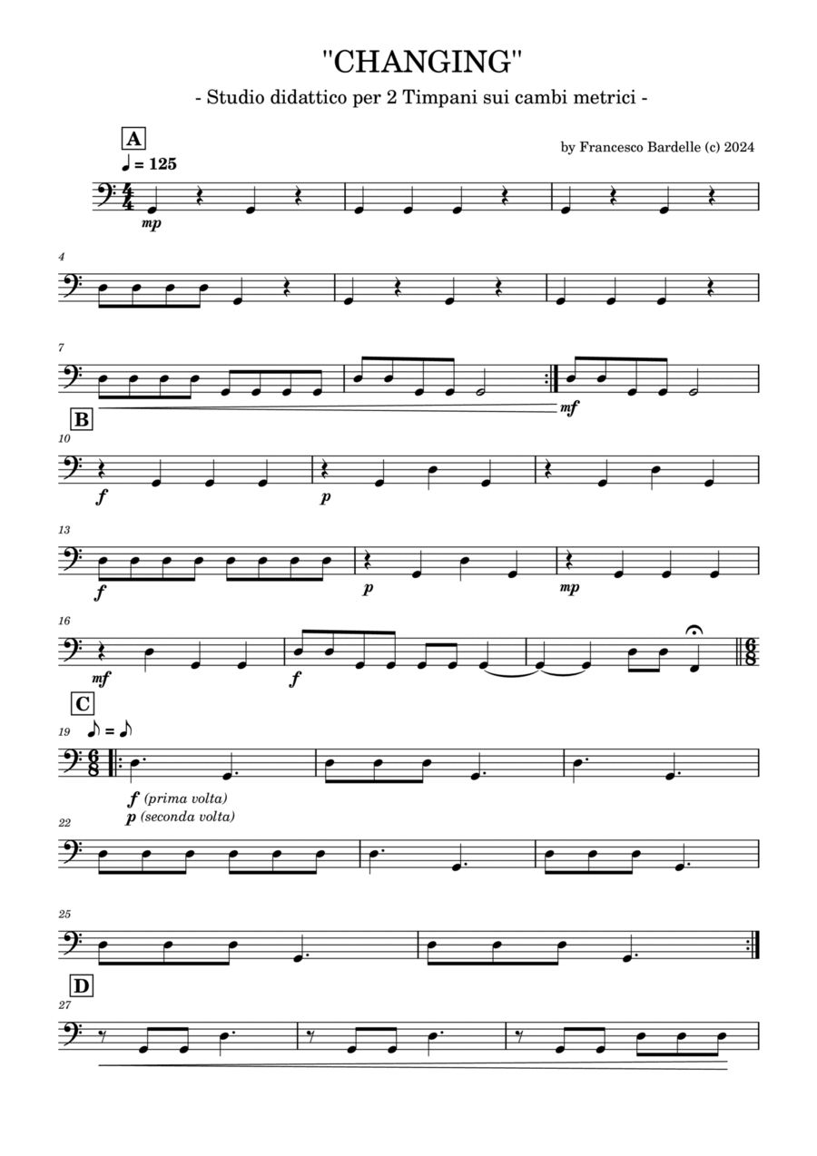CHANGING CHANGING Percussion scores gallery preview page 1