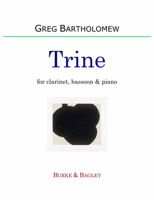 Book cover for Trine for clarinet, bassoon & piano