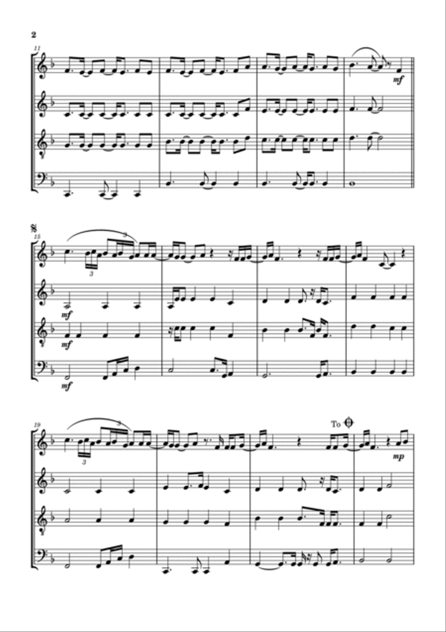 Easy On Me Woodwind Quartet scores gallery preview page 3