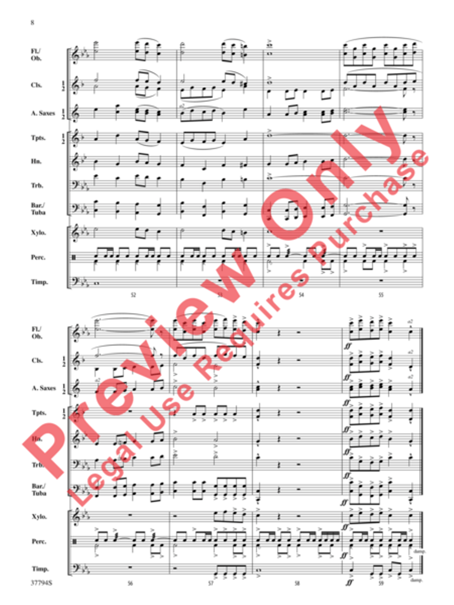 Mystery Bay March Mystery Bay March Concert Band scores gallery preview page 9