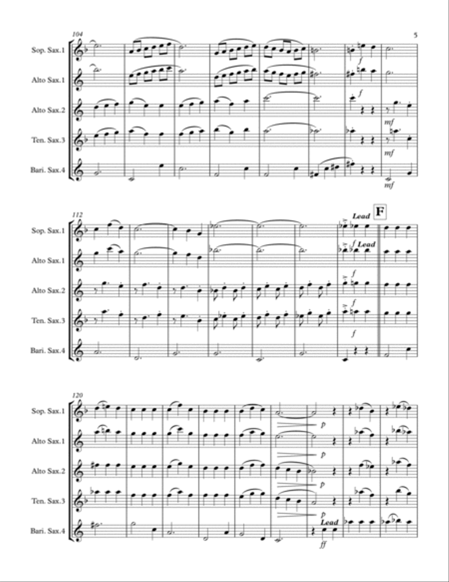 The Most Wonderful Time Of The Year Saxophone Quartet scores gallery preview page 6
