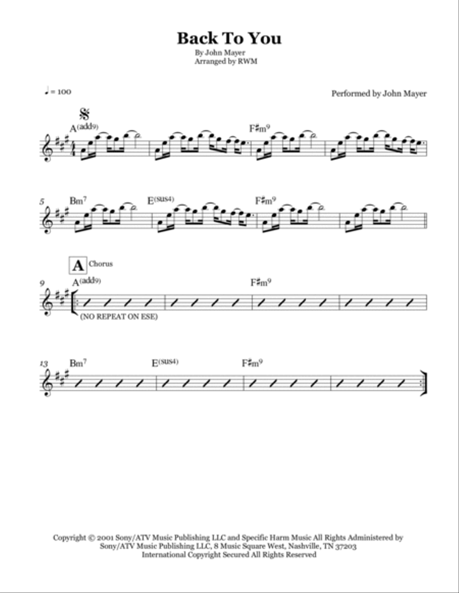 Back To You Piano scores gallery preview page 2