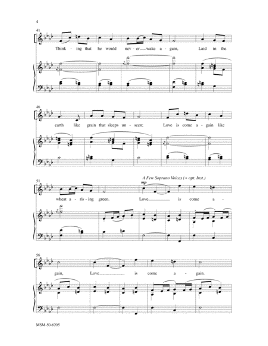 Love Is Come Again Love Is Come Again Unison Choir scores gallery preview page 4