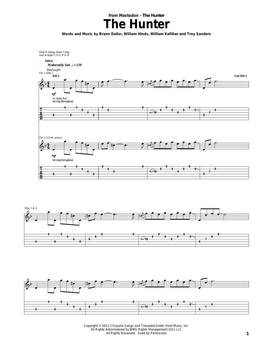 The Hunter Acoustic Guitar scores gallery preview page 1